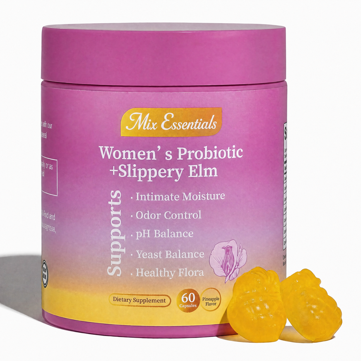 Women's Probiotics Gummies + Slippery Elm