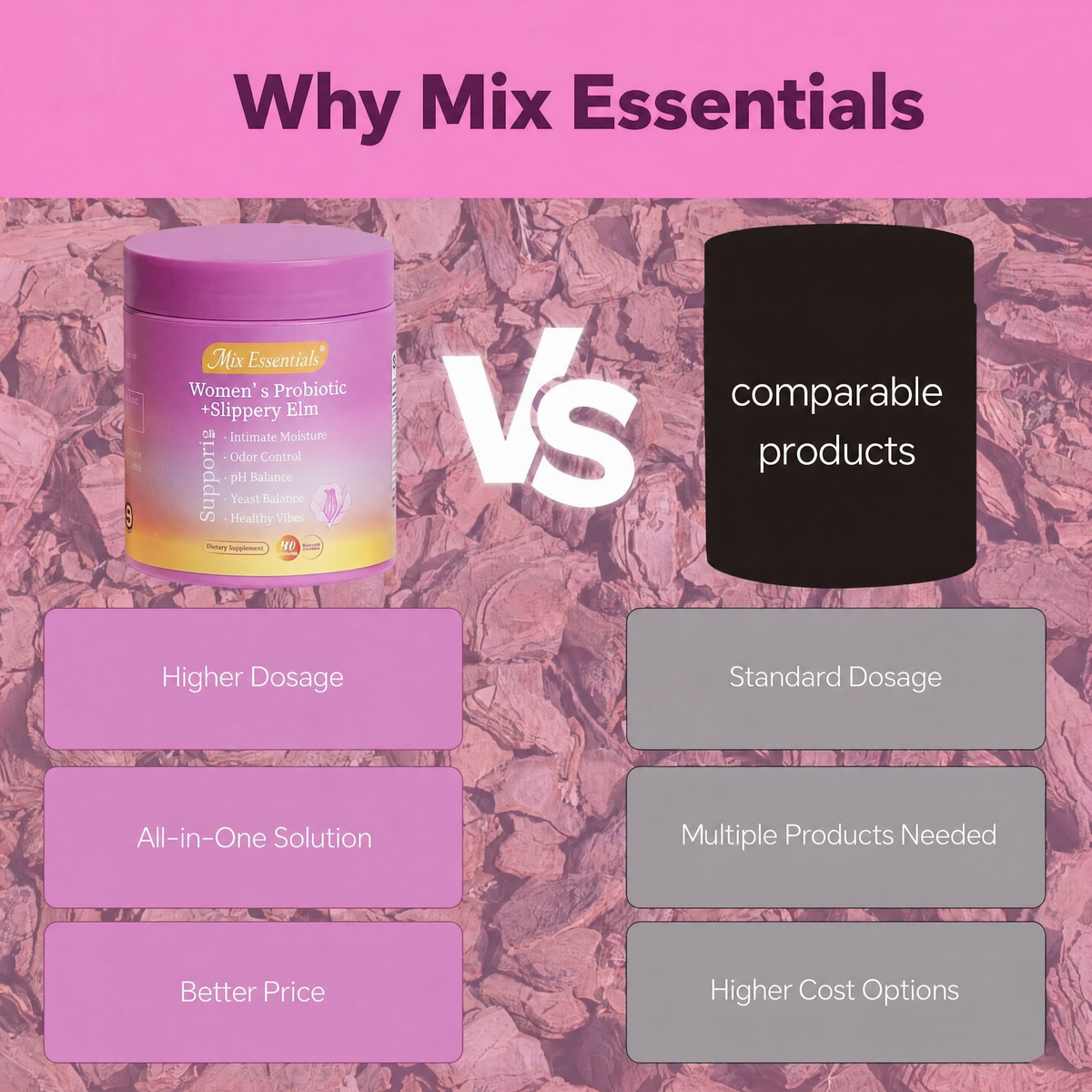 Women's Probiotics Gummies + Slippery Elm